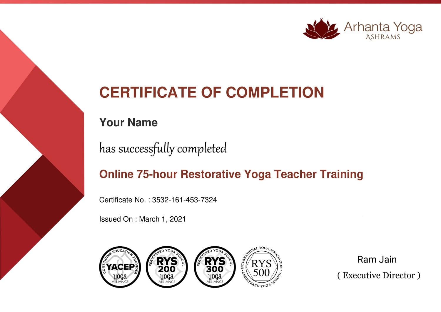 Zertifizierung der restaurativen Yogalehrerausbildung