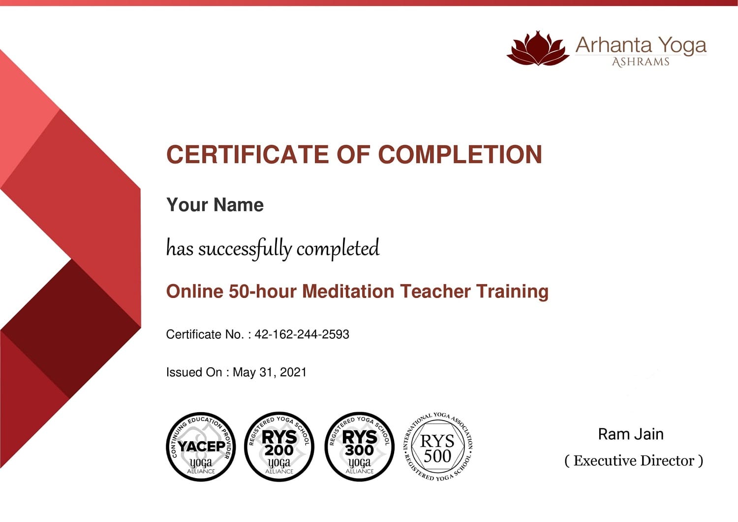 Meditationslehrer Ausbildung Zertifikat