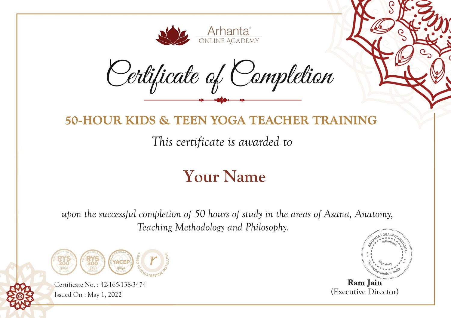 Teenager und Kinder Yogalehrer Ausbildung Zertifizierungskurs