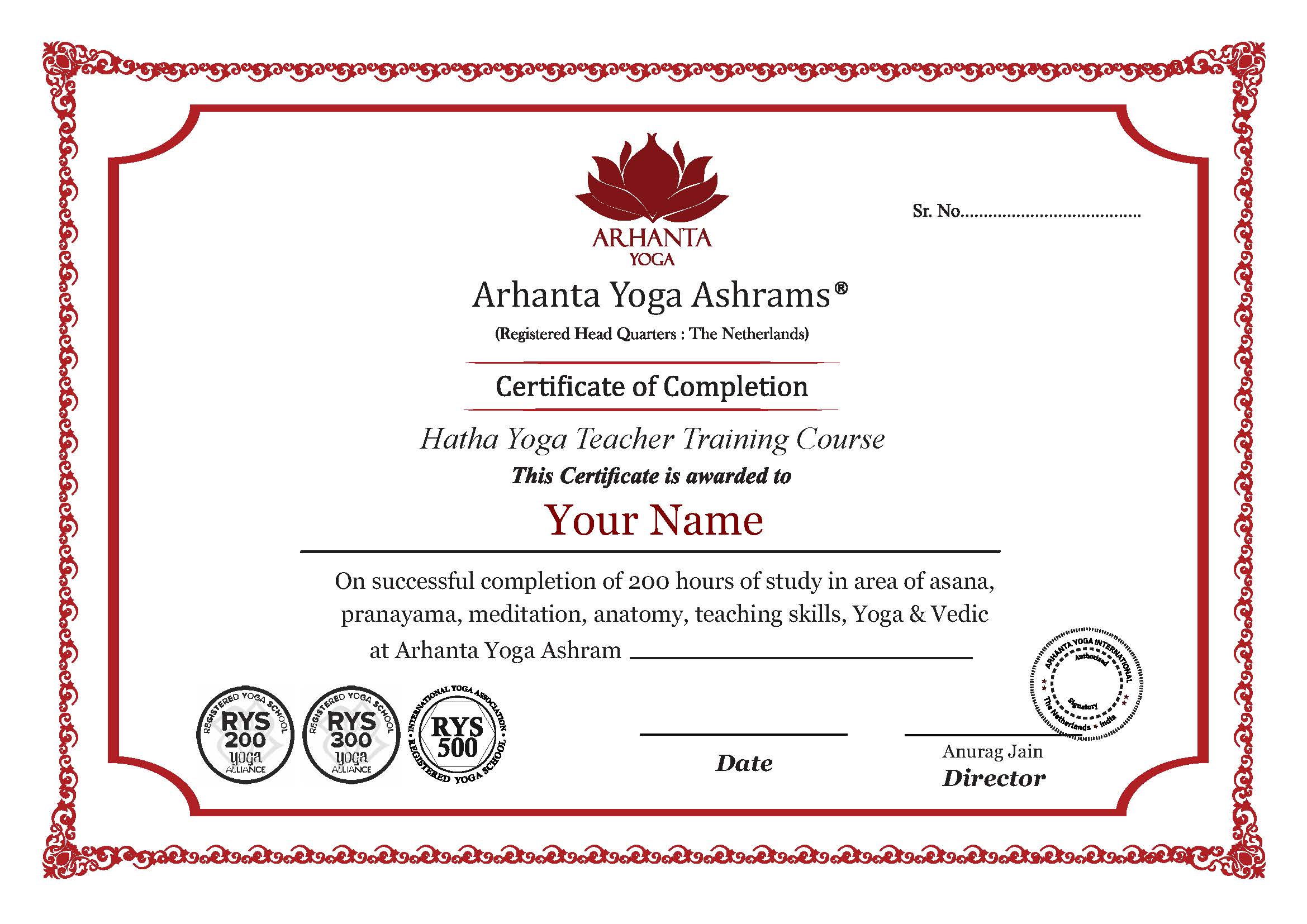 Online Zertifikat für Hatha Yogalehrer Ausbildung
